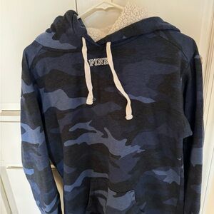 PINK Victoria's Secret Navy Camo Hoodie